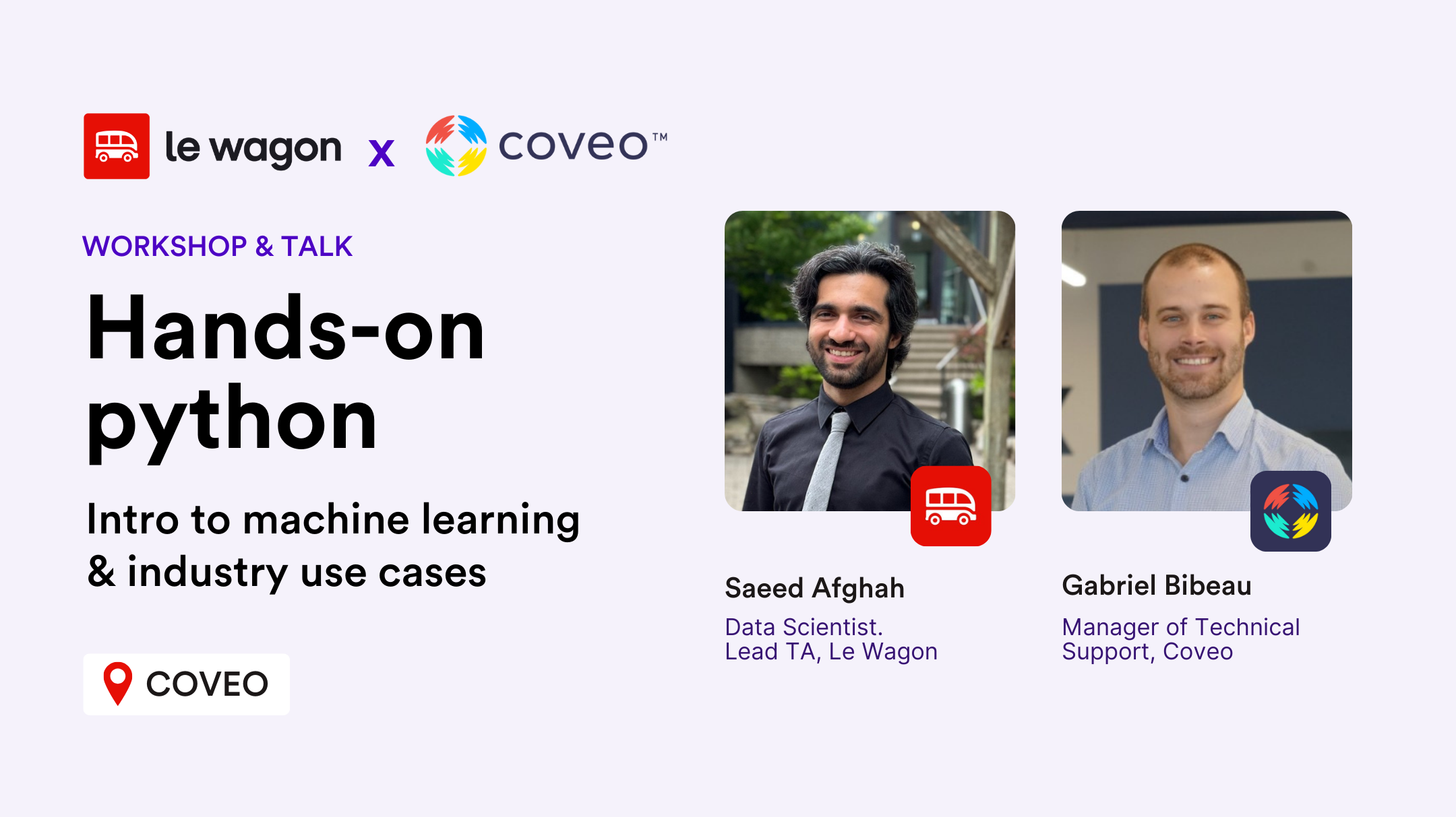 Hands-on python: Intro to machine learning + industry use cases