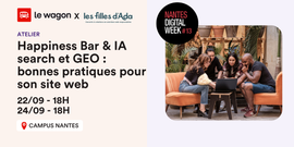 NDW : Happiness Bar & IA search et GEO : bonnes pratiques pour son site web 