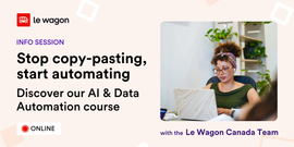 Stop copy-pasting, start automating: Discover our AI & Data Automation course